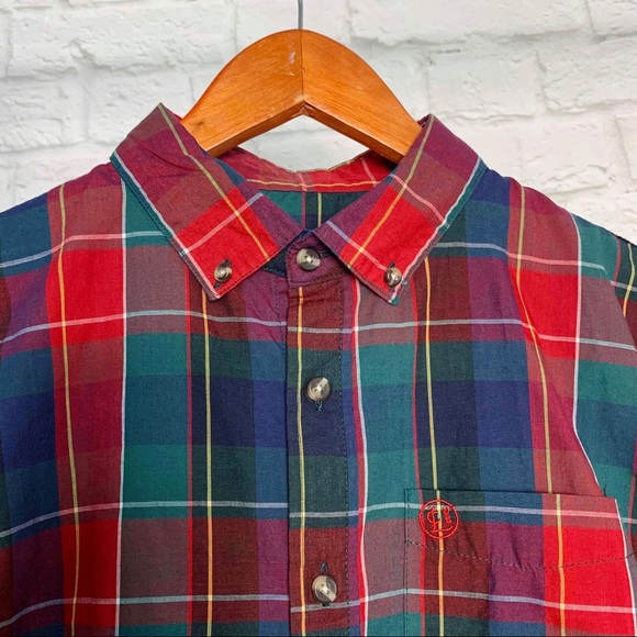 LIFETIME plaid checkered button down polo - Picture 3 of 6